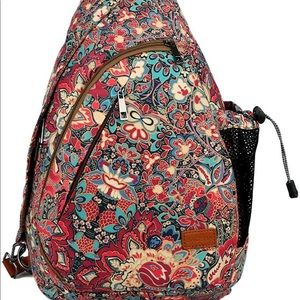 BAOSHA Sling backpack Crossbody Shoulder Bag Travel Hiking Daypack for Women